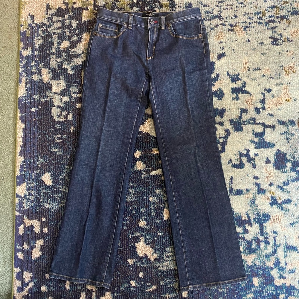 Talbots Petites dark wash boot cut jeans
